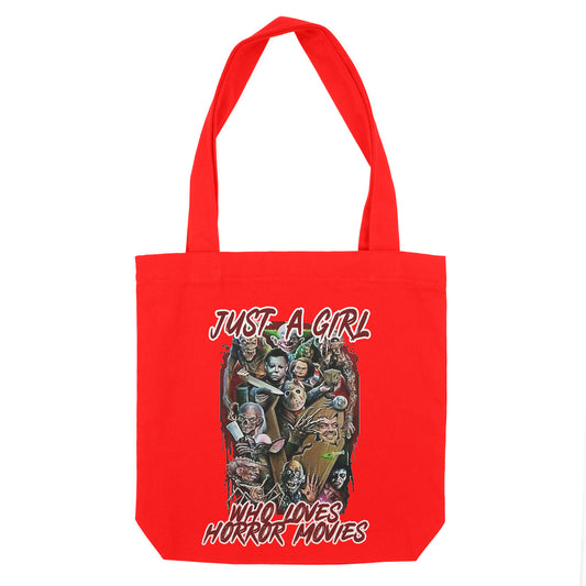 Just a girl who love Horror Movies Tote Bag