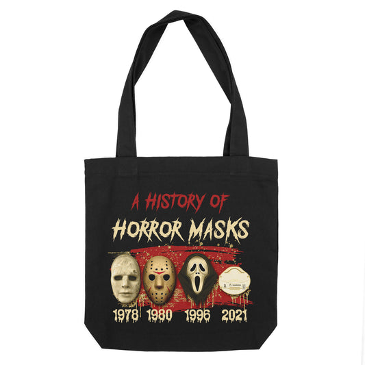 History of Horror Mask Tote Bag