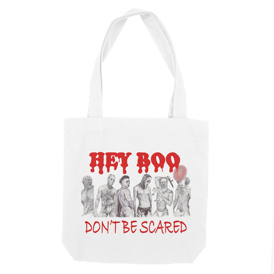 Hey Boo Serial Killers Tote Bag