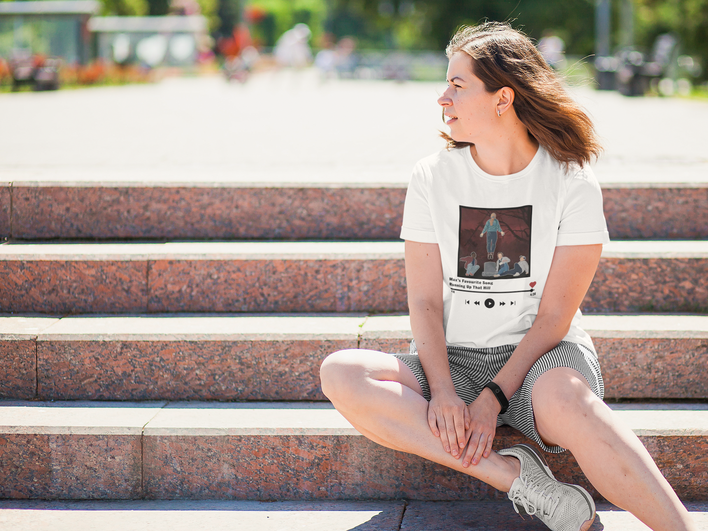 Stranger Things Running Up the Hill Track T-Shirt