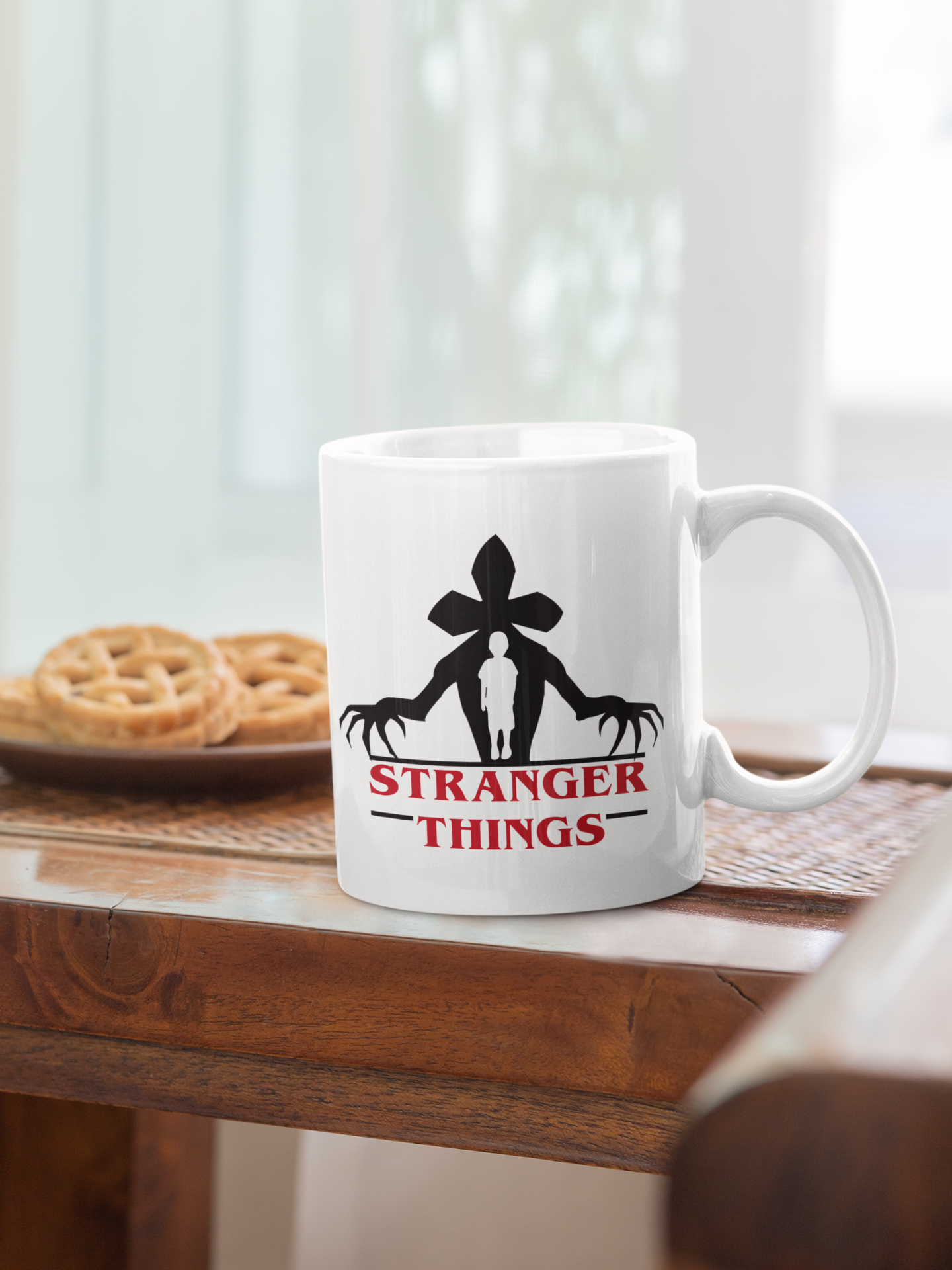 Stranger Things Eleven & Demogorgon Logo Mug