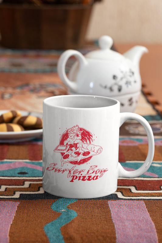 Stranger Things Surfer Boy Pizza Mug