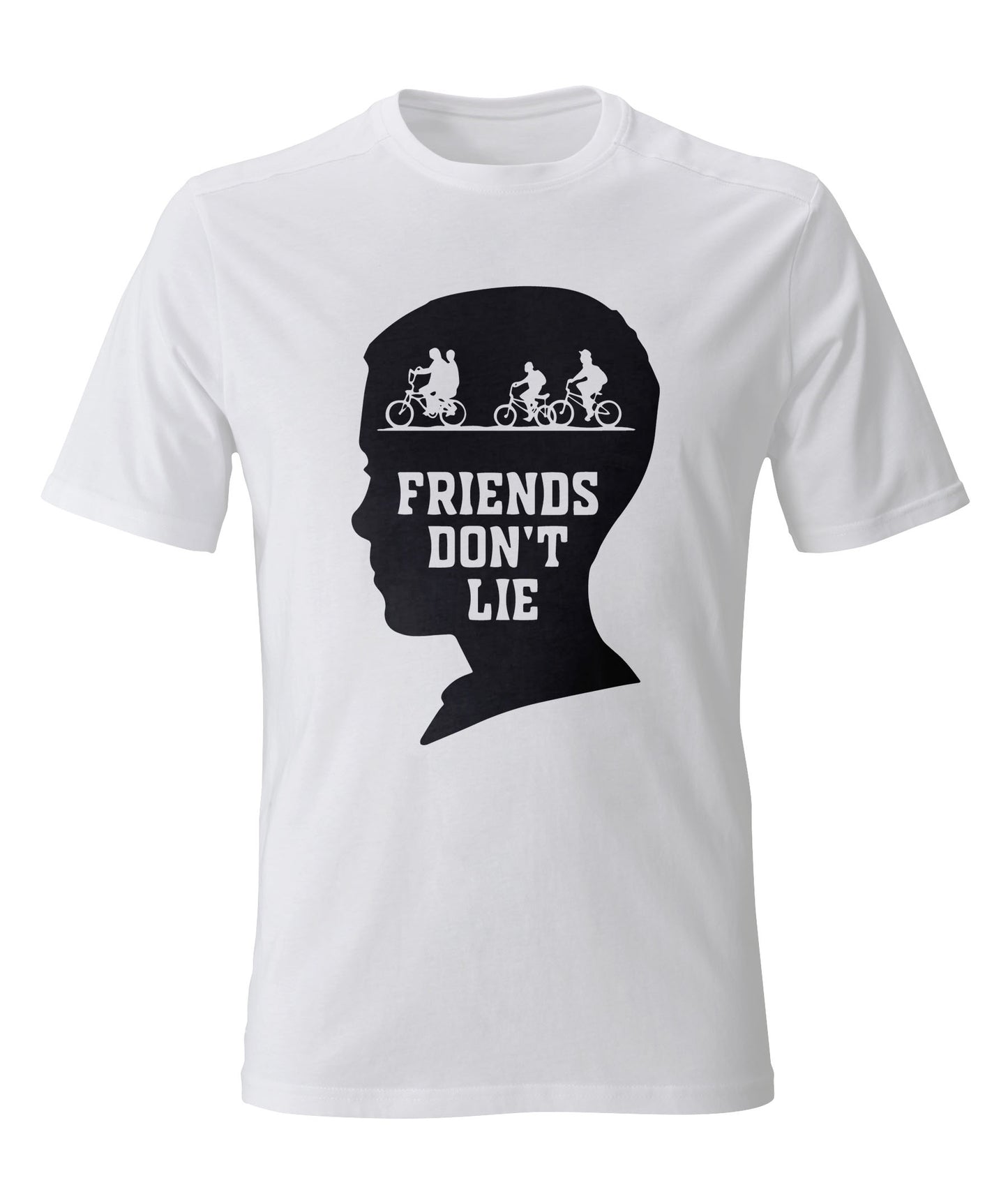 Stranger Things Eleven Silouette Friends Don't Lie T-Shirt